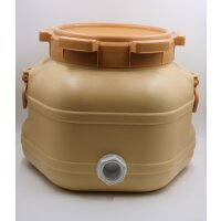 Plastic filling container 50kg with pinch tap