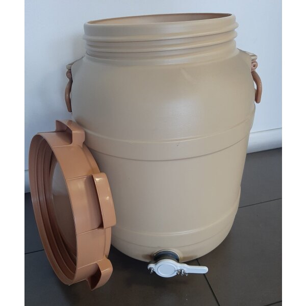 Plastic filling container 75kg with pinch tap