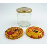 Round jar with twist off lid 250g honey jar