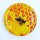 Rundglas mit Twist Off Deckel Biene Blume Wabe für 500g Honig