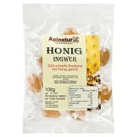 Honey ginger candies, 100g bag